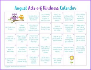 August Kindness Calendar