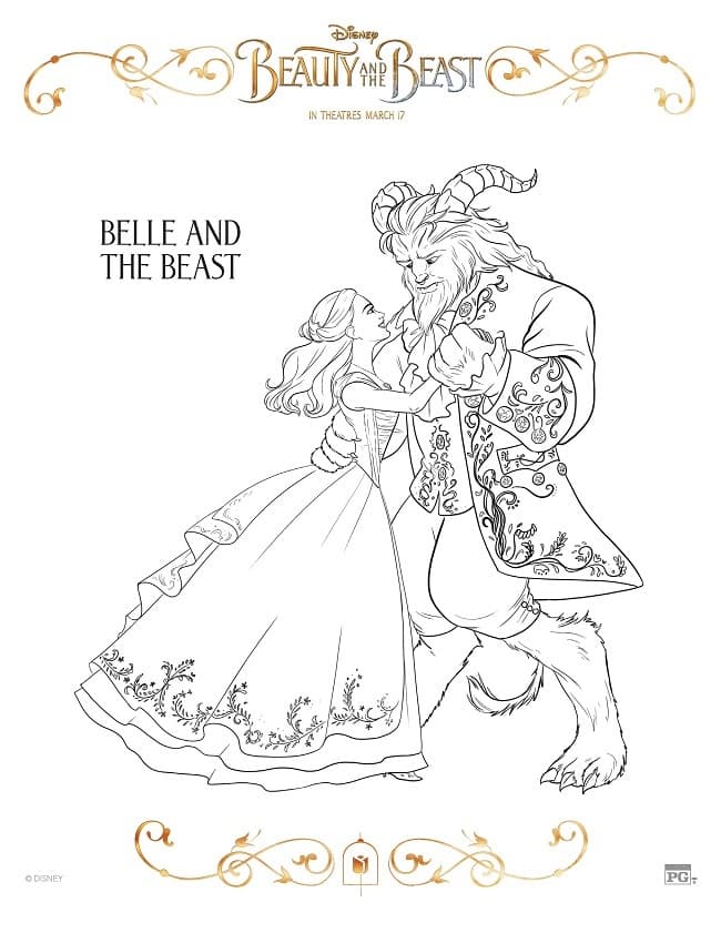Beauty and the Beast Color Pages