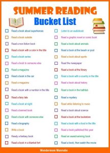 Summer reading bucket list