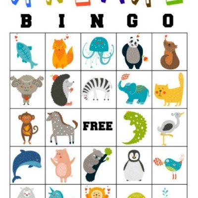 free printable animal bingo cards
