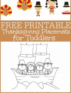 Thanksgiving Placemats for Toddlers