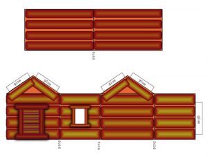 printable wee log cabin