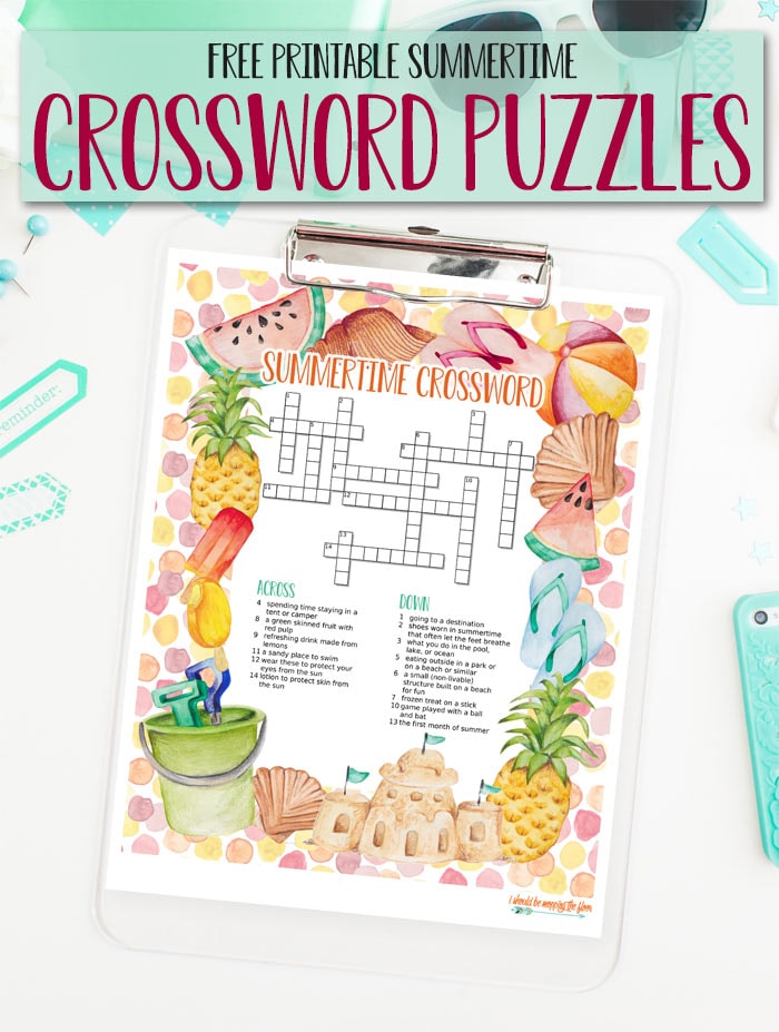 Crossword Pages for Summertime