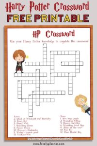 Harry Potter Crossword Puzzle