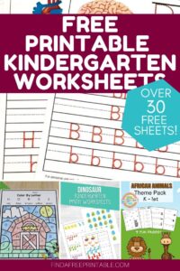 free printable kindergarten worksheets