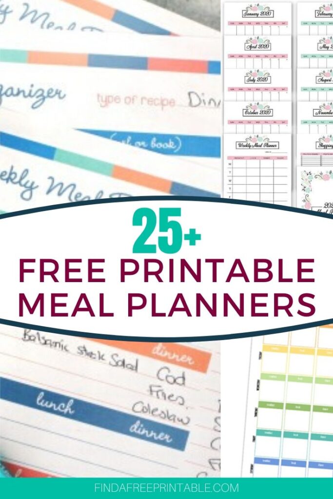 free printable meal planners