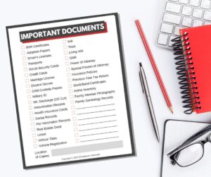 important documents checklist