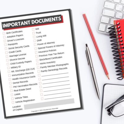 important documents checklist