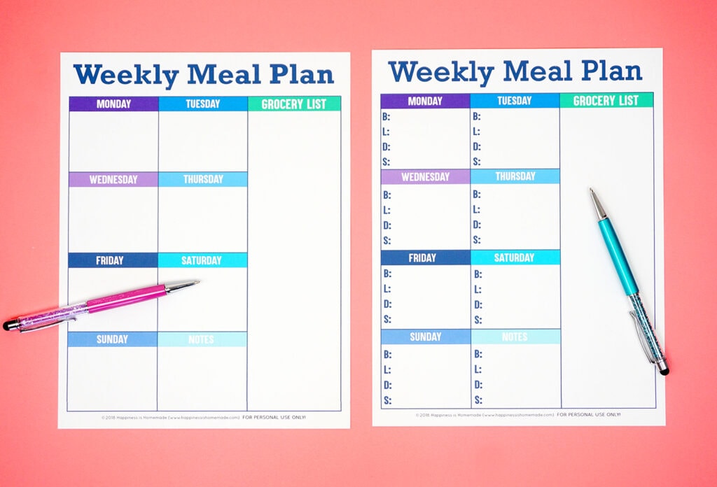 Free Printable Meal Planners - Find a Free Printable
