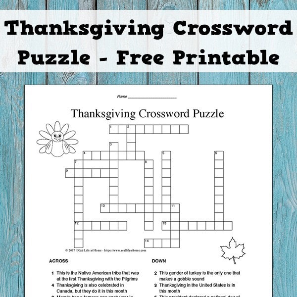 Word Puzzle for Thanksgiving