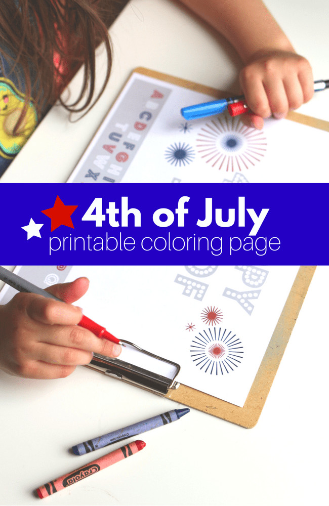 Image for 4th of July Printable Coloring Page