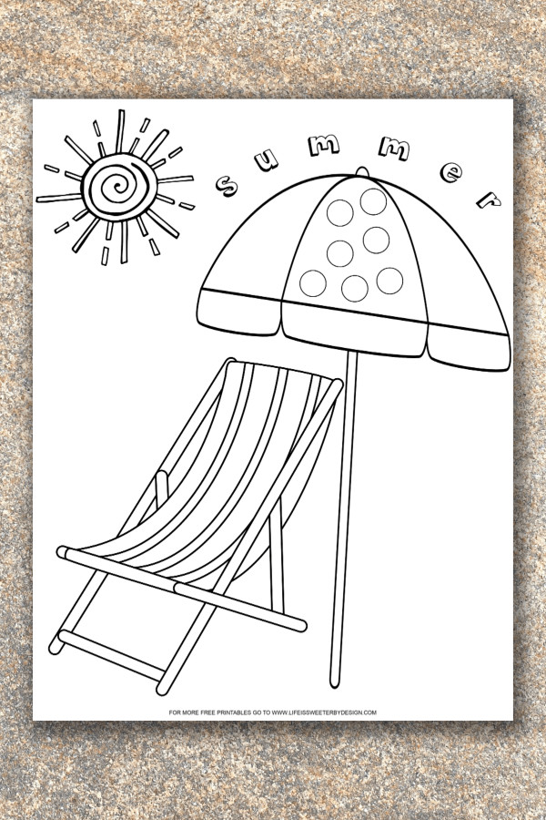 Image for Beach Color Pages