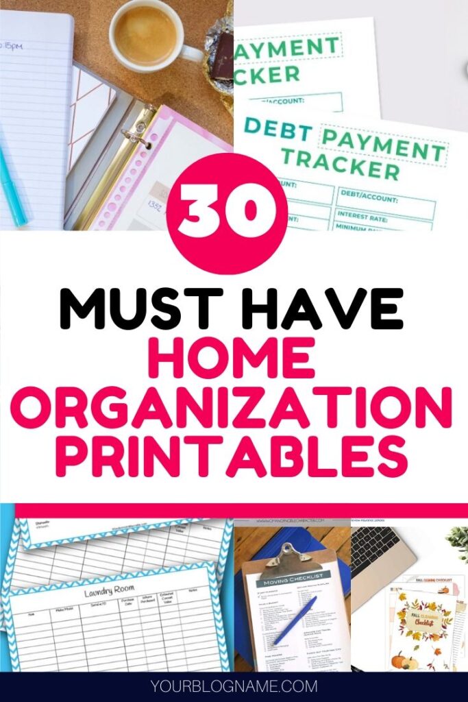 free home organization printables