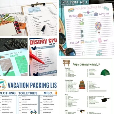 free printable vacation packing lists
