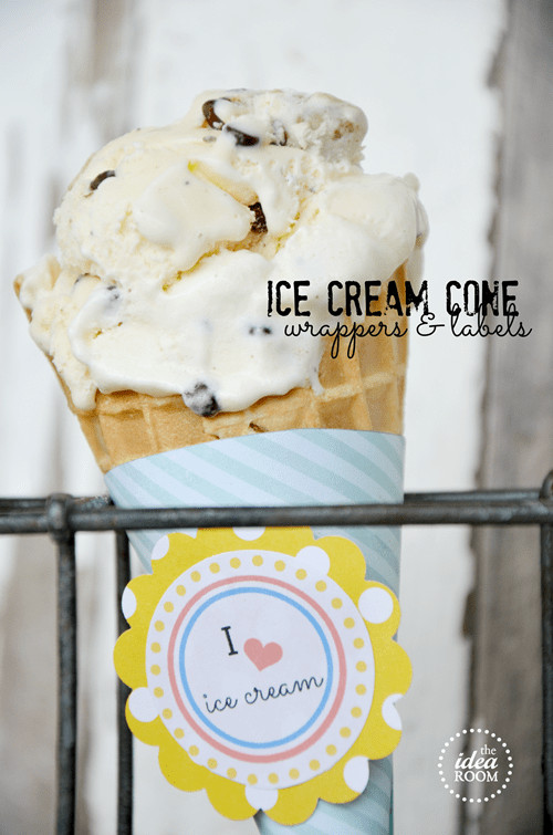 Image for Ice Cream Cone Printable Wrappers