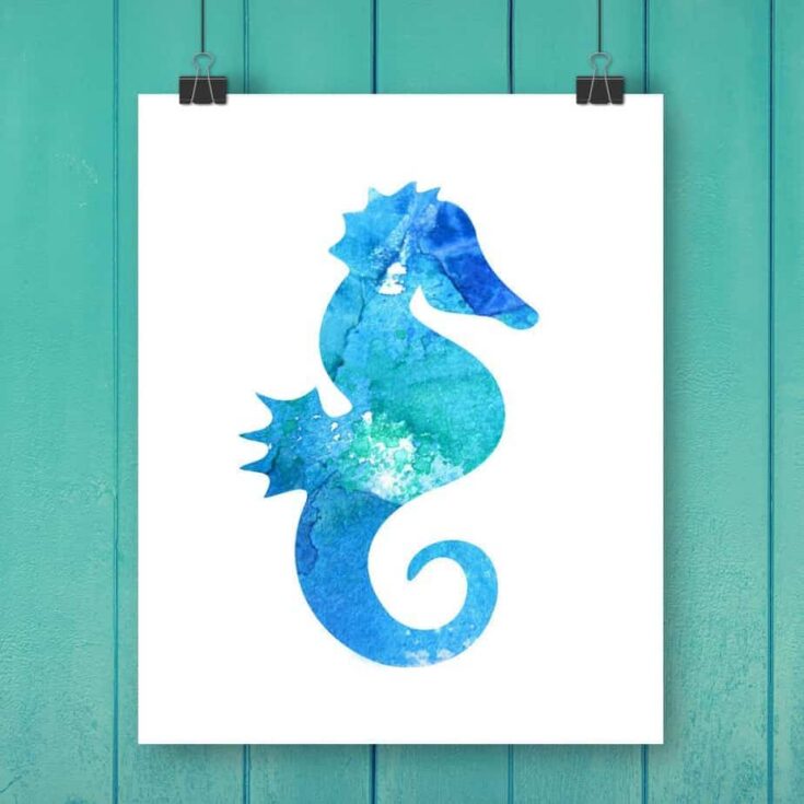 Image for Watercolor Beach Printables