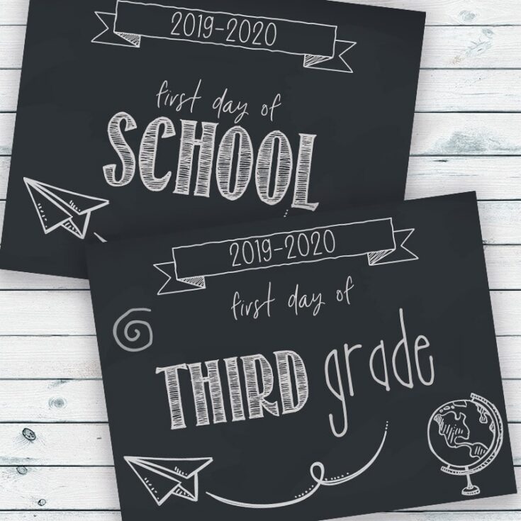 Image for Cute Chalkboard School Signs