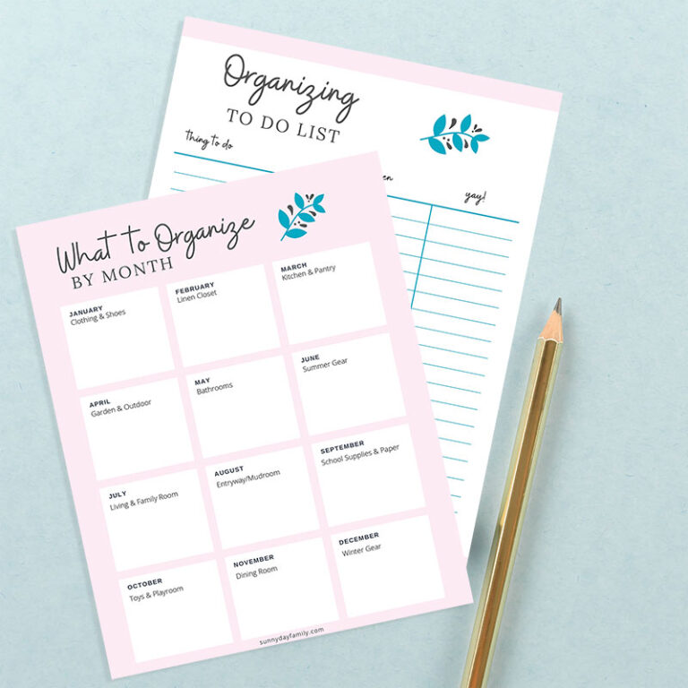 Free Home Organization Printables - Find a Free Printable