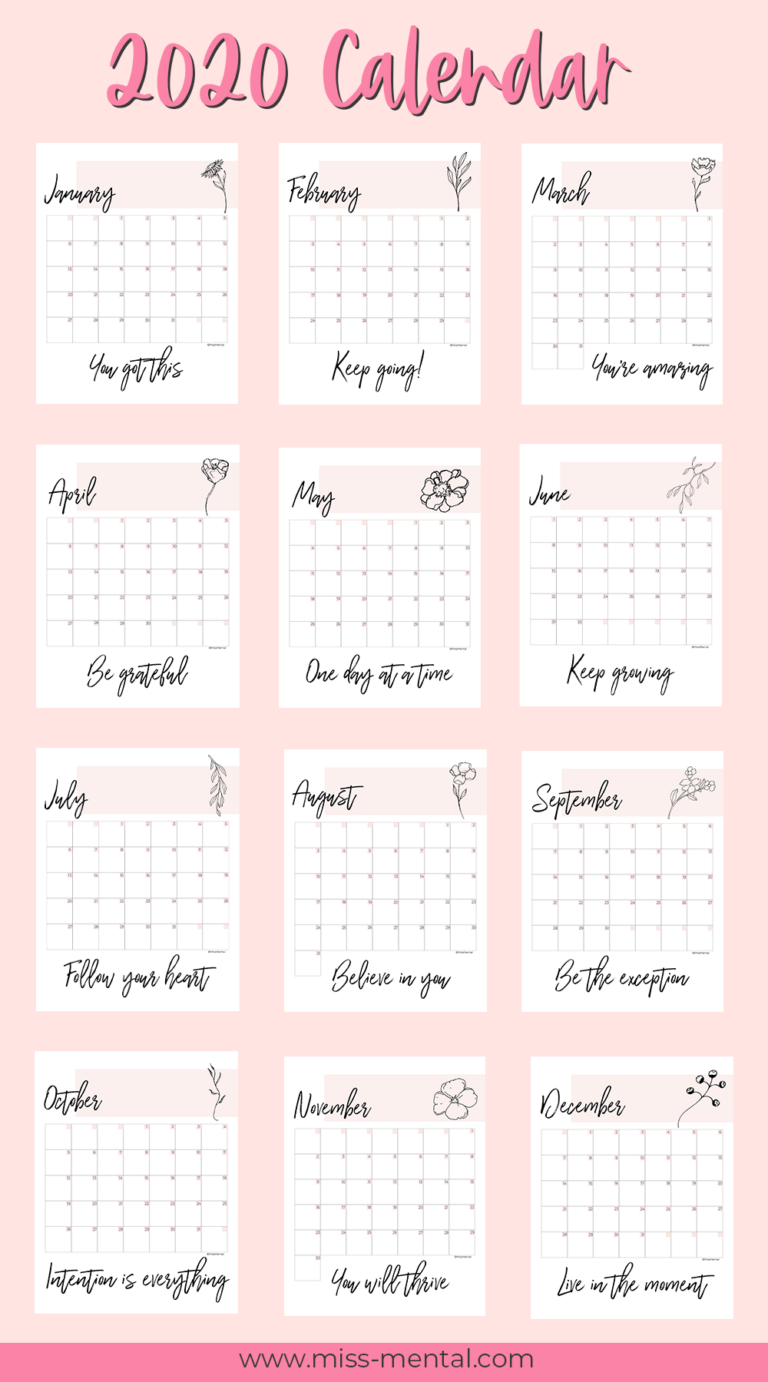 Free Blank Monthly Calendar Printables - Find a Free Printable