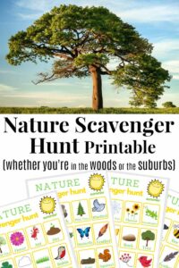 printable nature scavenger hunt
