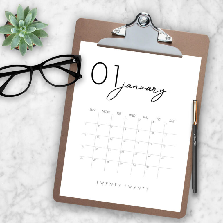 Free Blank Monthly Calendar Printables - Find a Free Printable