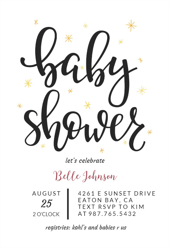 star baby shower invitation