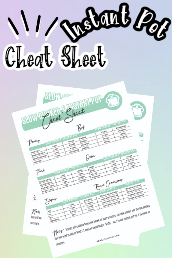 printable slow cooker to instant pot conversion chart