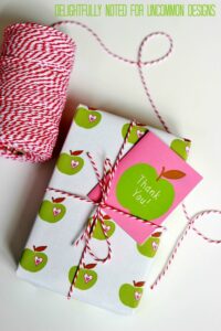 printable gift wrap for a teacher