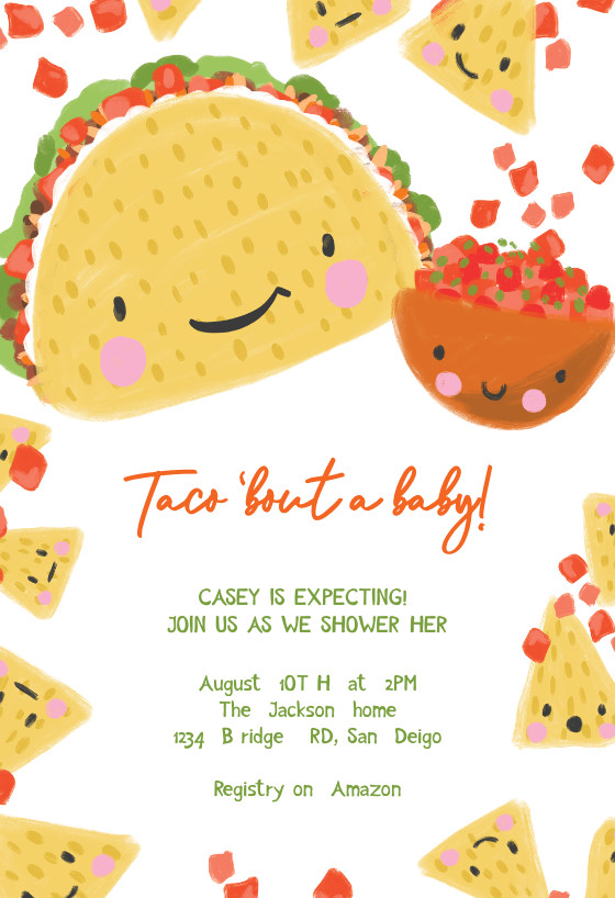 taco baby shower invitation