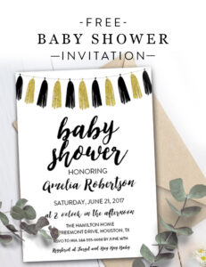 tassel baby shower invitation