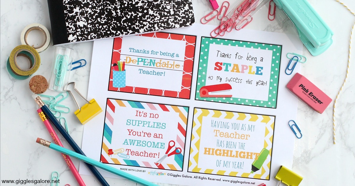 Free Teacher Appreciation Printables - Find a Free Printable
