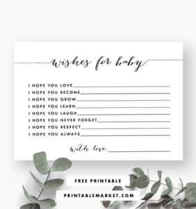 wishes for baby printable