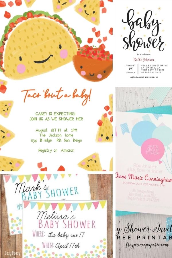 free printable baby shower invitations
