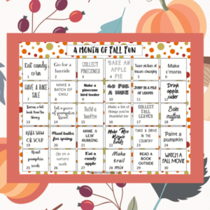 printable calendar of fall activities