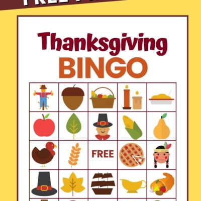printable Thanksgiving bingo game
