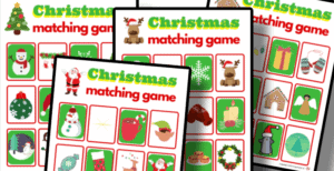 free printable Christmas Memory Matching Game