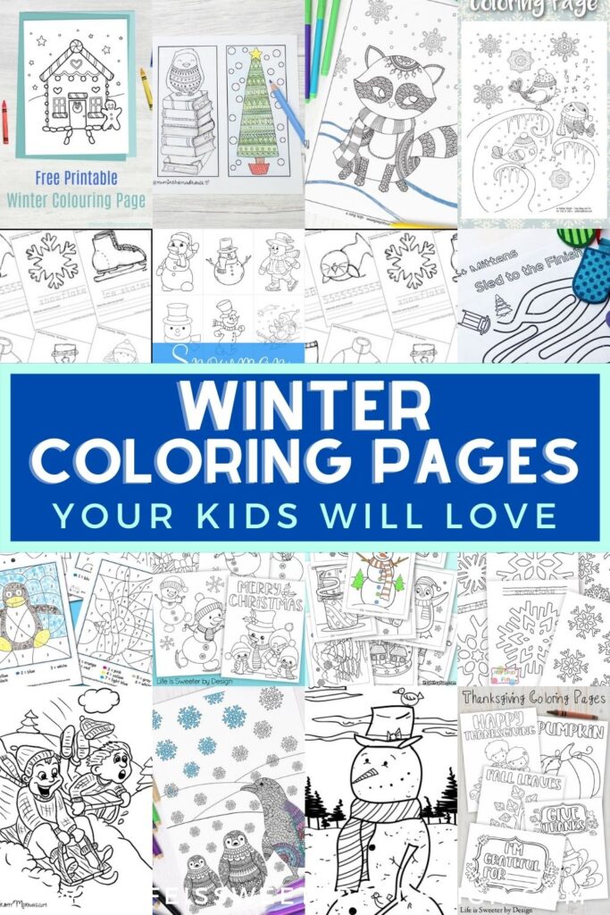 free winter coloring pages