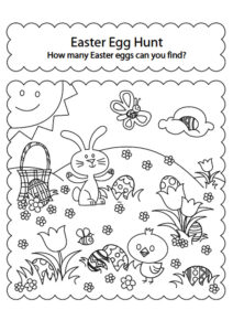 egg hunt color sheet