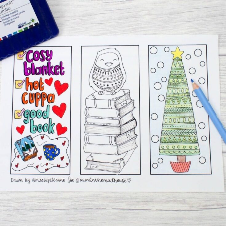winter bookmarks