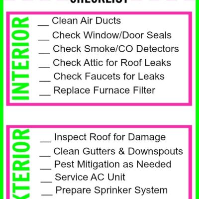 spring home maintenance checklist