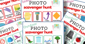 photo scavenger hunt game boards
