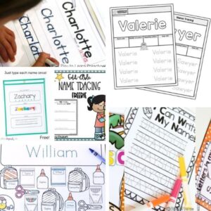 over 15 free name tracing worksheets