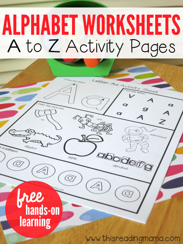 Image for Alphabet Activity Pages from A to Z