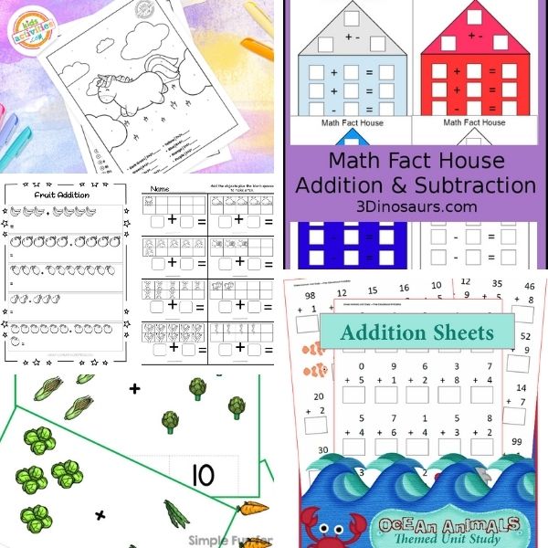 free addition worksheets