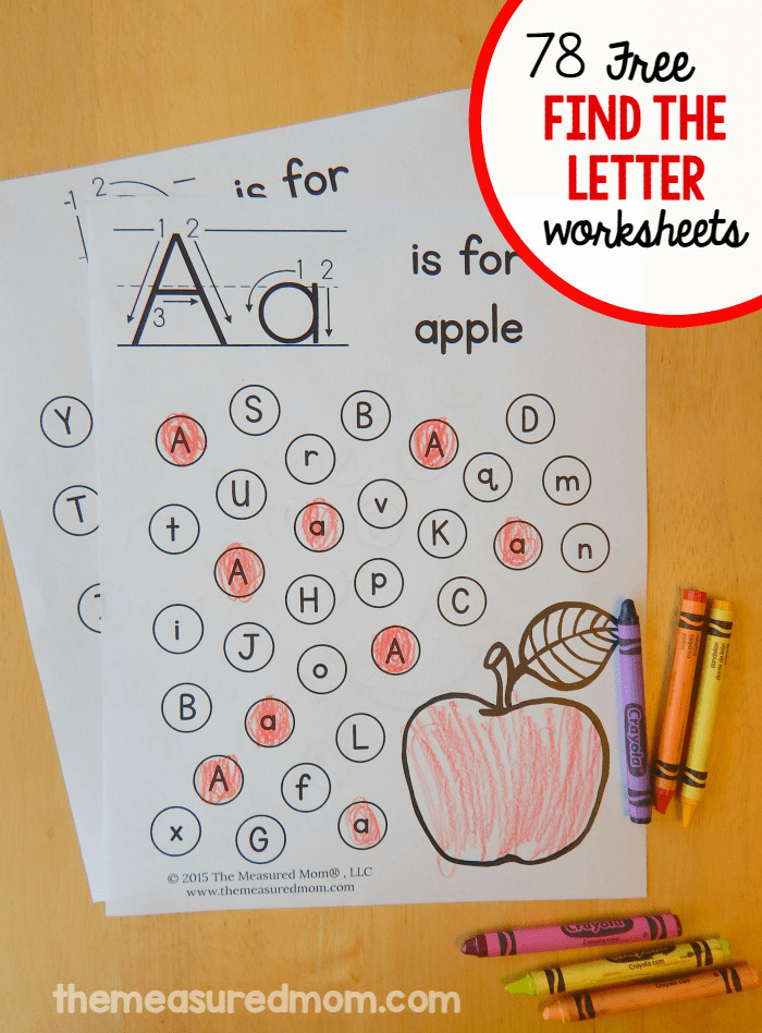 Image for Finding the Letter Worksheets