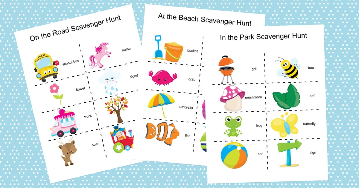 Free Printable Kid Scavenger Hunts - Find a Free Printable