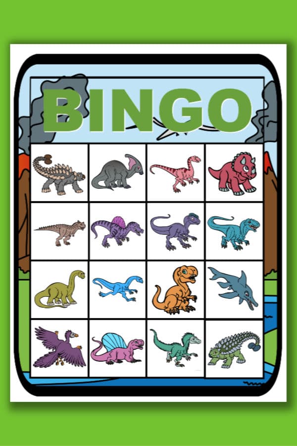 printable dinosaur bingo