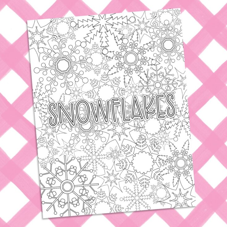 snowflake coloring page