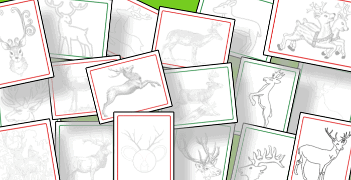 reindeer coloring pages