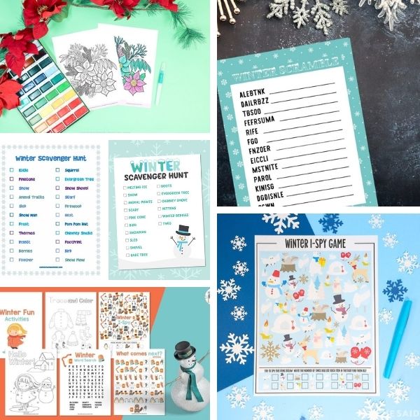 Snow Day Activities Printables